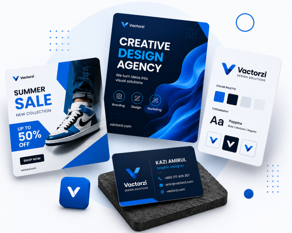 Vactorzi graphic design resources and creative branding showcase